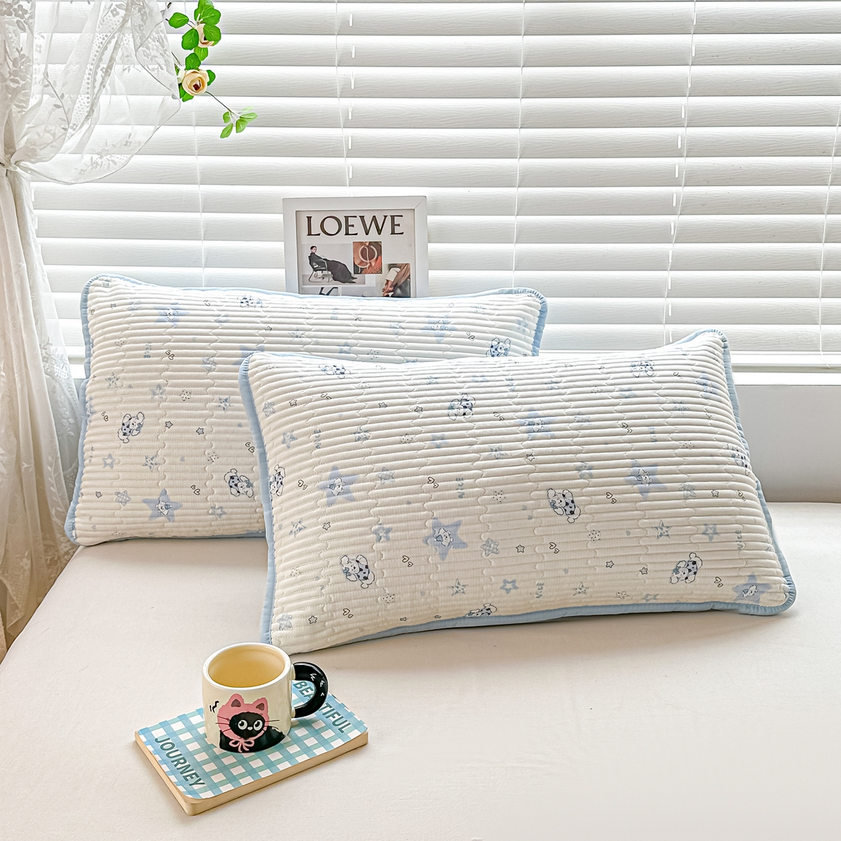 91家纺网 家纺一手货源 找家纺 橘夏家纺 2025新款全棉双层纱床盖单件全棉夹棉学生床垫榻榻米不移位床盖三件套 智多星