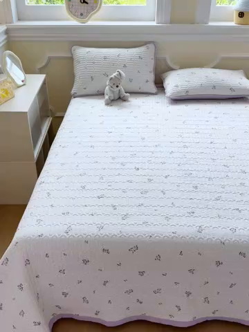 91家纺网 家纺一手货源 找家纺 （总）芯元素 2025新款木棉绉绉纱双面可用床盖