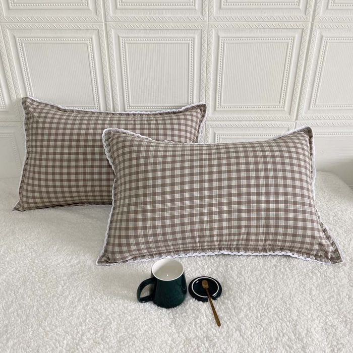 91家纺网 家纺一手货源 找家纺 （总）卡奥家纺 2025新款A类纯棉色织枕套单枕套枕套单件