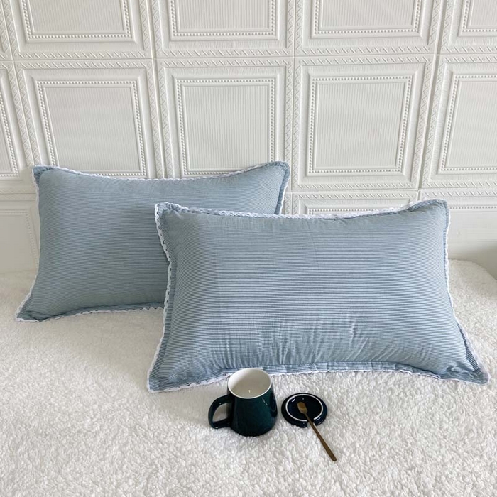 91家纺网 家纺一手货源 找家纺 （总）卡奥家纺 2025新款A类纯棉色织枕套单枕套枕套单件