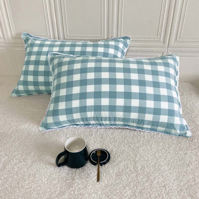 91家纺网 家纺一手货源 找家纺 （总）卡奥家纺 2025新款A类纯棉色织枕套单枕套枕套单件