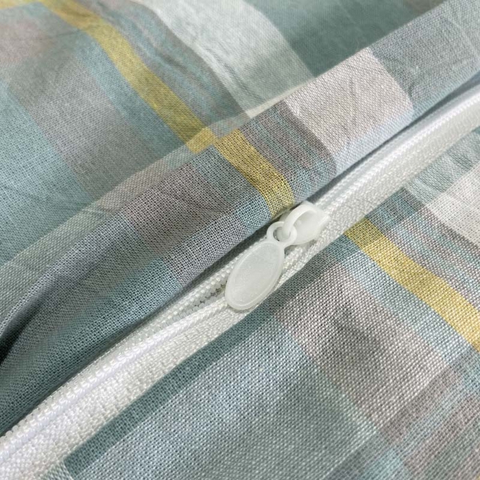 91家纺网 家纺一手货源 找家纺 卡奥家纺 2025新款A类纯棉色织枕套单枕套枕套单件 百吉绿