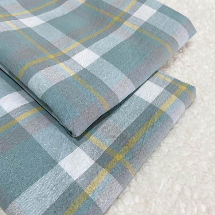 91家纺网 家纺一手货源 找家纺 卡奥家纺 2025新款A类纯棉色织枕套单枕套枕套单件 百吉绿