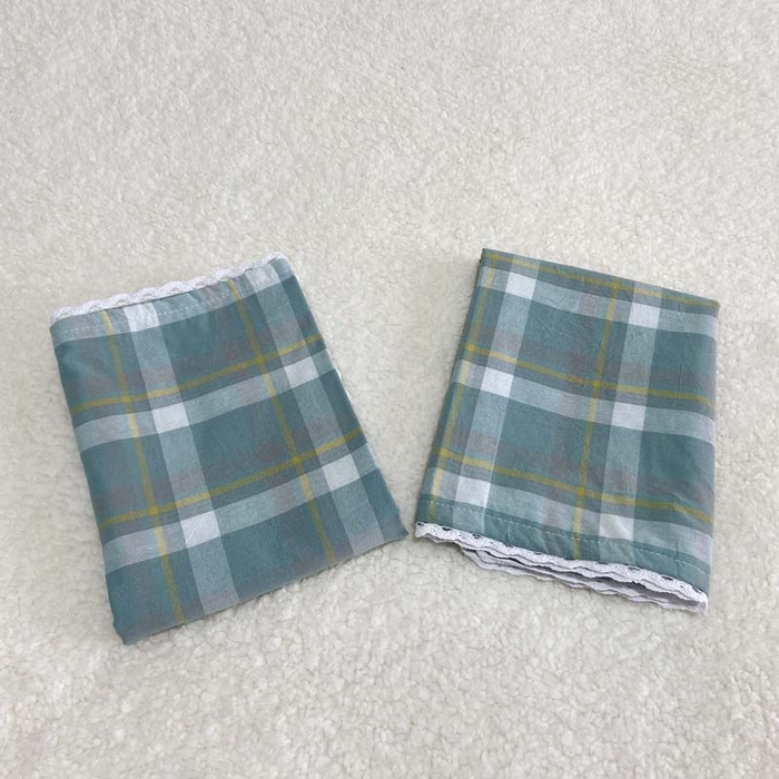 91家纺网 家纺一手货源 找家纺 卡奥家纺 2025新款A类纯棉色织枕套单枕套枕套单件 百吉绿