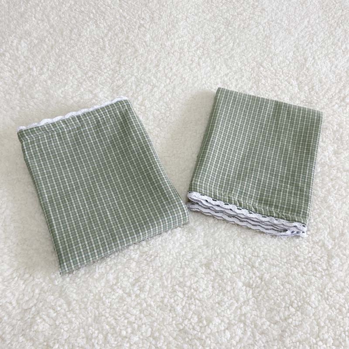 91家纺网 家纺一手货源 找家纺 卡奥家纺 2025新款A类纯棉色织枕套单枕套枕套单件 道达-绿