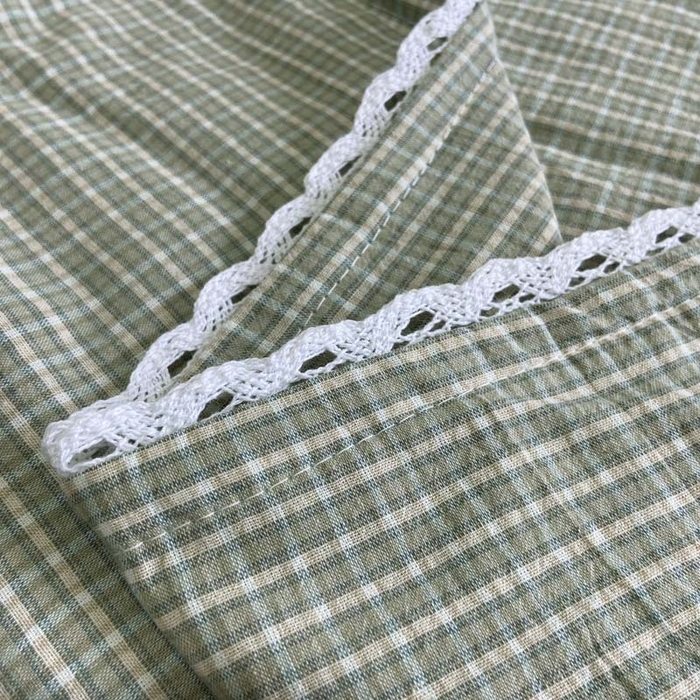 91家纺网 家纺一手货源 找家纺 卡奥家纺 2025新款A类纯棉色织枕套单枕套枕套单件 道达-绿