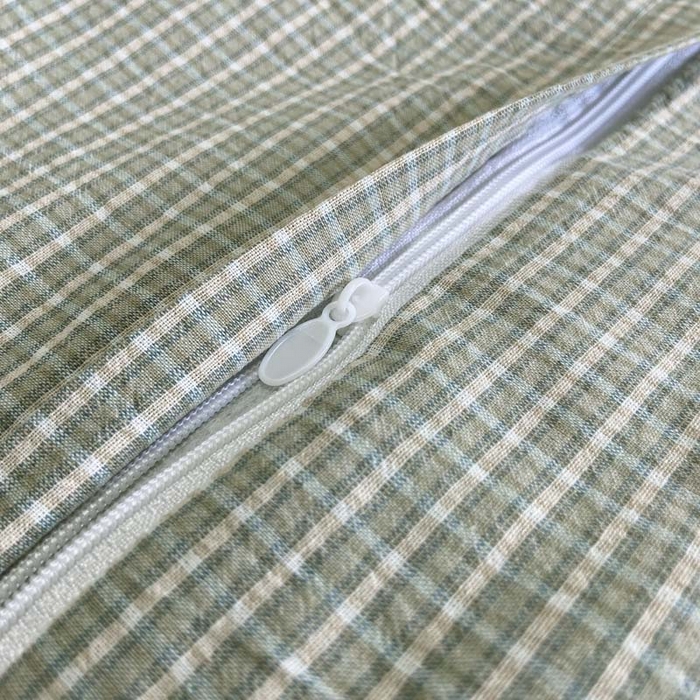 91家纺网 家纺一手货源 找家纺 卡奥家纺 2025新款A类纯棉色织枕套单枕套枕套单件 道达-绿