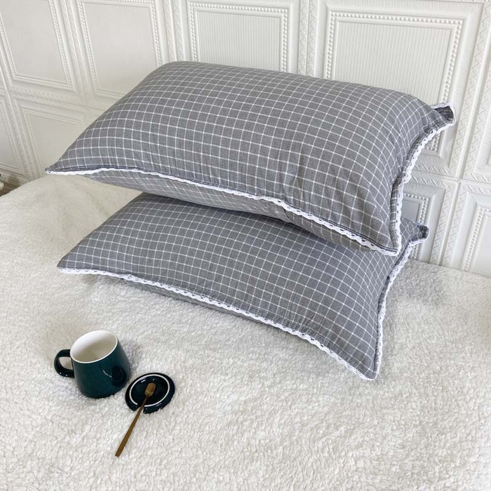 91家纺网 家纺一手货源 找家纺 卡奥家纺 2025新款A类纯棉色织枕套单枕套枕套单件 都市-灰