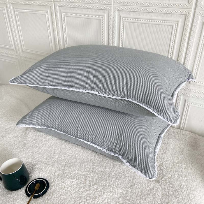 91家纺网 家纺一手货源 找家纺 卡奥家纺 2025新款A类纯棉色织枕套单枕套枕套单件 丰达-灰