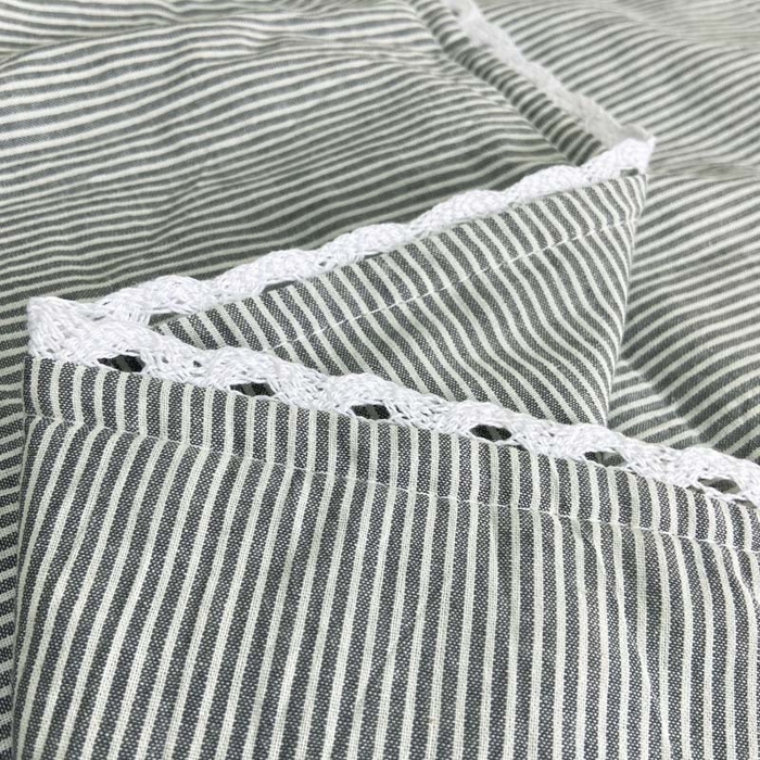 91家纺网 家纺一手货源 找家纺 卡奥家纺 2025新款A类纯棉色织枕套单枕套枕套单件 丰达-灰