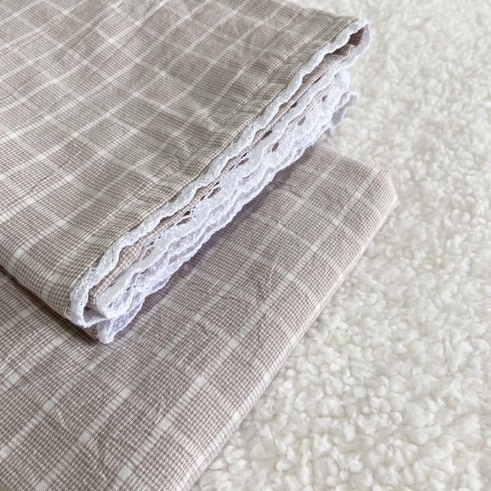 91家纺网 家纺一手货源 找家纺 卡奥家纺 2025新款A类纯棉色织枕套单枕套枕套单件 古驰-米