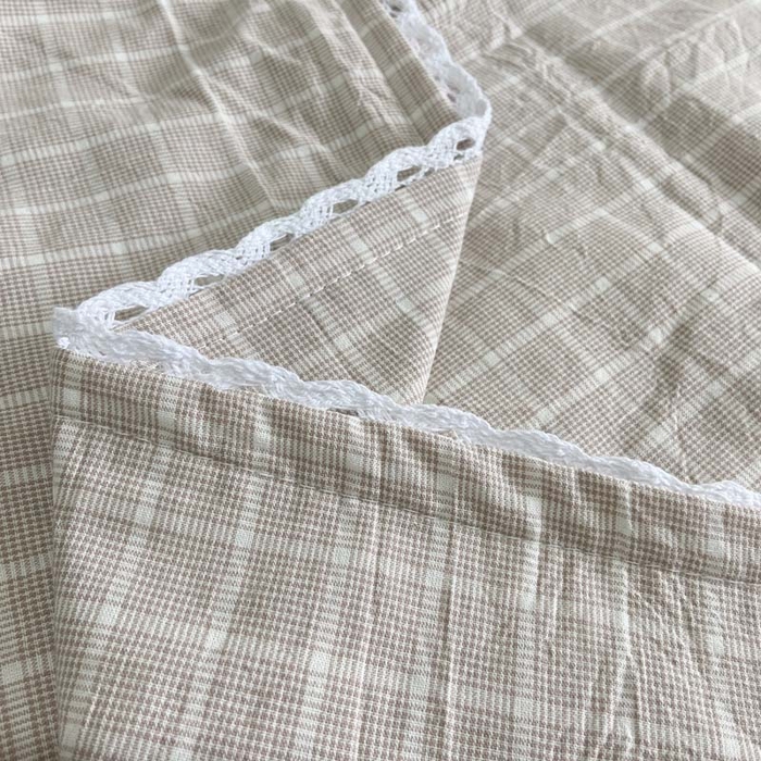 91家纺网 家纺一手货源 找家纺 卡奥家纺 2025新款A类纯棉色织枕套单枕套枕套单件 古驰-米