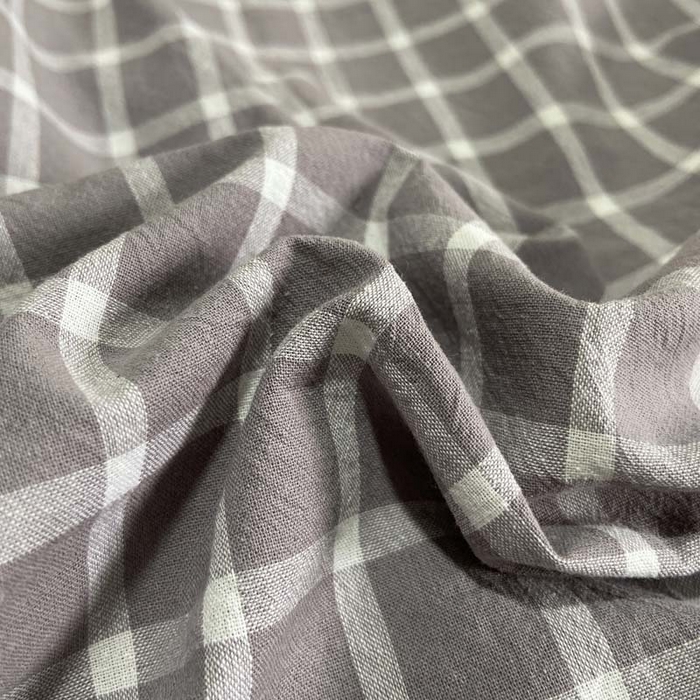 91家纺网 家纺一手货源 找家纺 卡奥家纺 2025新款A类纯棉色织枕套单枕套枕套单件 海棠-灰