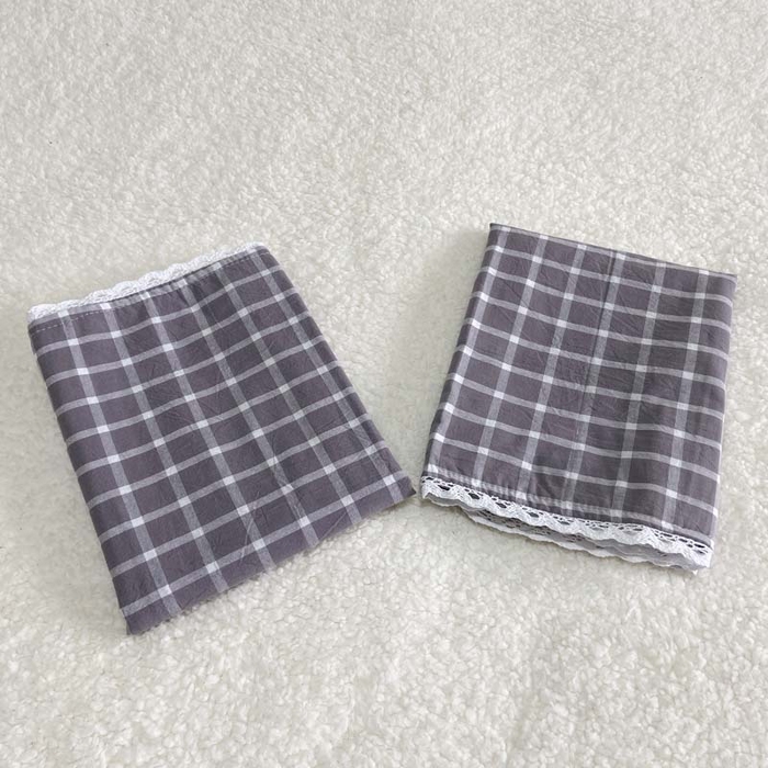 91家纺网 家纺一手货源 找家纺 卡奥家纺 2025新款A类纯棉色织枕套单枕套枕套单件 海棠-灰