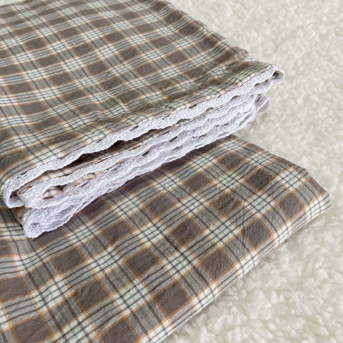 91家纺网 家纺一手货源 找家纺 卡奥家纺 2025新款A类纯棉色织枕套单枕套枕套单件 海盐-灰