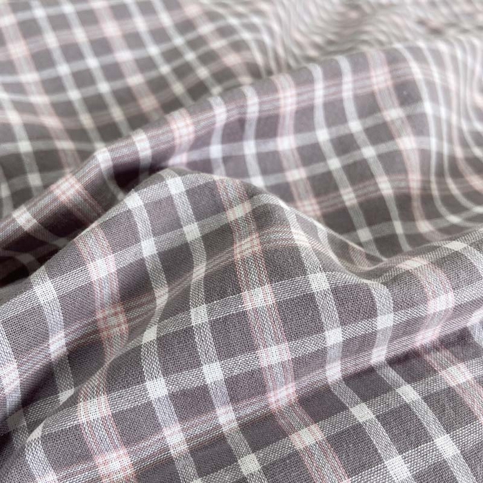 91家纺网 家纺一手货源 找家纺 卡奥家纺 2025新款A类纯棉色织枕套单枕套枕套单件 琉璃-灰小格