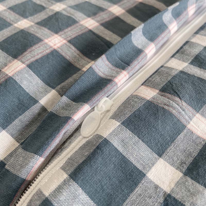 91家纺网 家纺一手货源 找家纺 卡奥家纺 2025新款A类纯棉色织枕套单枕套枕套单件 琉璃-兰大格