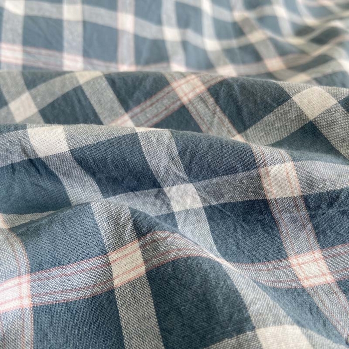 91家纺网 家纺一手货源 找家纺 卡奥家纺 2025新款A类纯棉色织枕套单枕套枕套单件 琉璃-兰大格