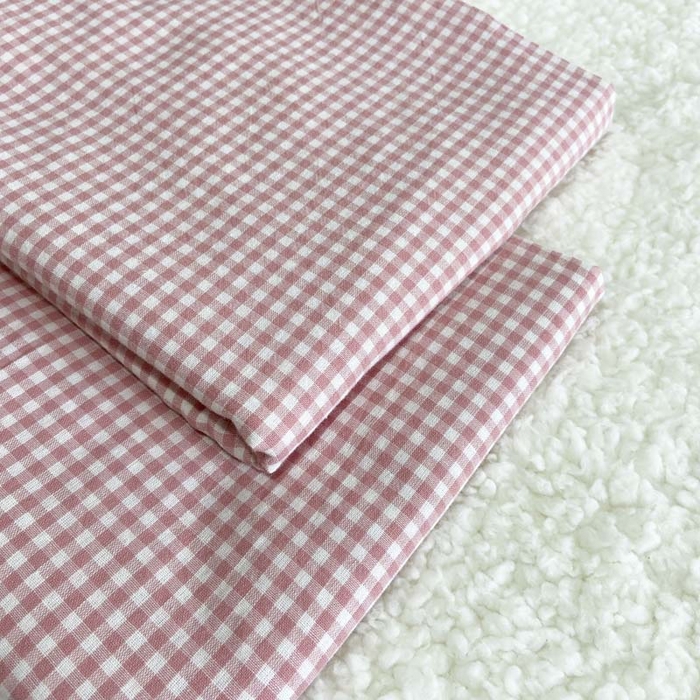 91家纺网 家纺一手货源 找家纺 卡奥家纺 2025新款A类纯棉色织枕套单枕套枕套单件 罗意威-粉