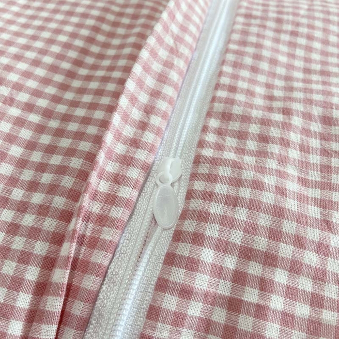 91家纺网 家纺一手货源 找家纺 卡奥家纺 2025新款A类纯棉色织枕套单枕套枕套单件 罗意威-粉