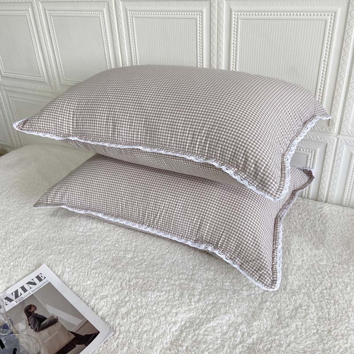 91家纺网 家纺一手货源 找家纺 卡奥家纺 2025新款A类纯棉色织枕套单枕套枕套单件 罗意威-米