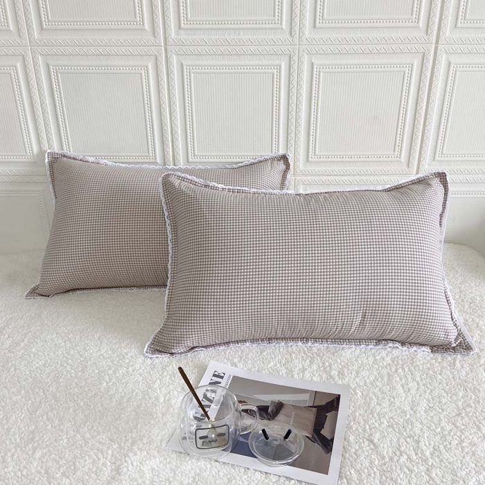 卡奥家纺 2025新款A类纯棉色织枕套单枕套枕套单件 罗意威-米