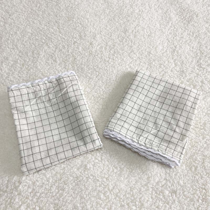 91家纺网 家纺一手货源 找家纺 卡奥家纺 2025新款A类纯棉色织枕套单枕套枕套单件 小白格