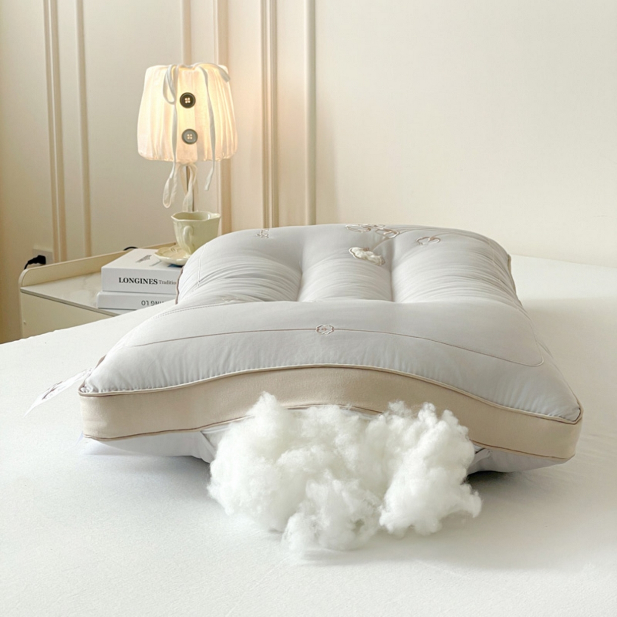 91家纺网 家纺一手货源 找家纺 爱尚家枕芯 2025新款棉花亲肤枕枕头枕芯 灰色