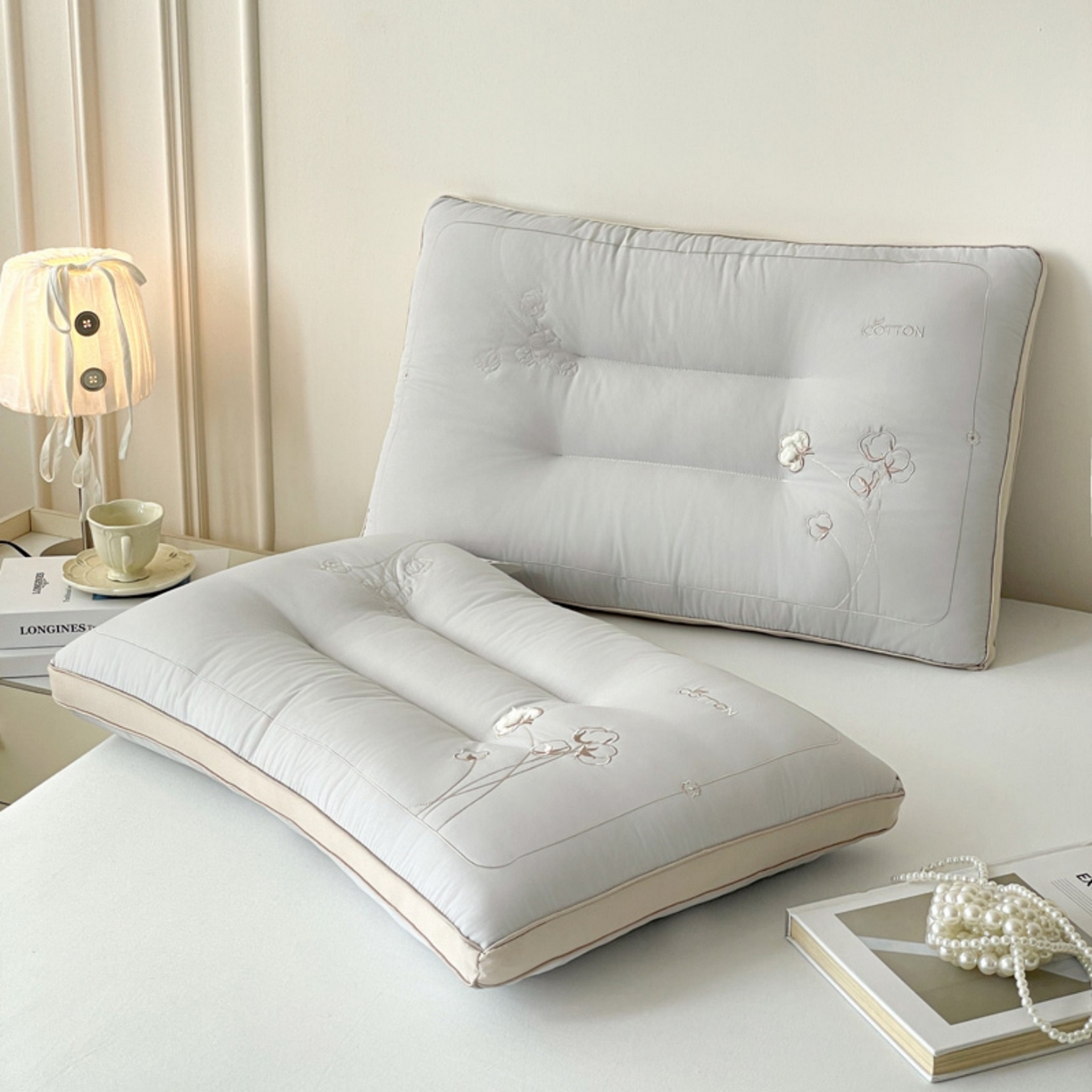 91家纺网 家纺一手货源 找家纺 爱尚家枕芯 2025新款棉花亲肤枕枕头枕芯 灰色