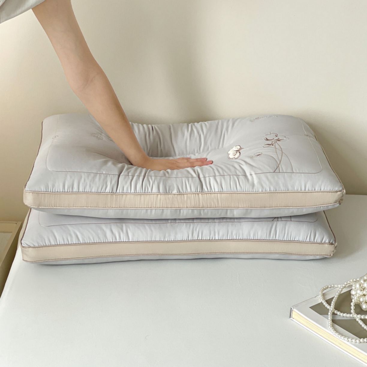 91家纺网 家纺一手货源 找家纺 爱尚家枕芯 2025新款棉花亲肤枕枕头枕芯 灰色