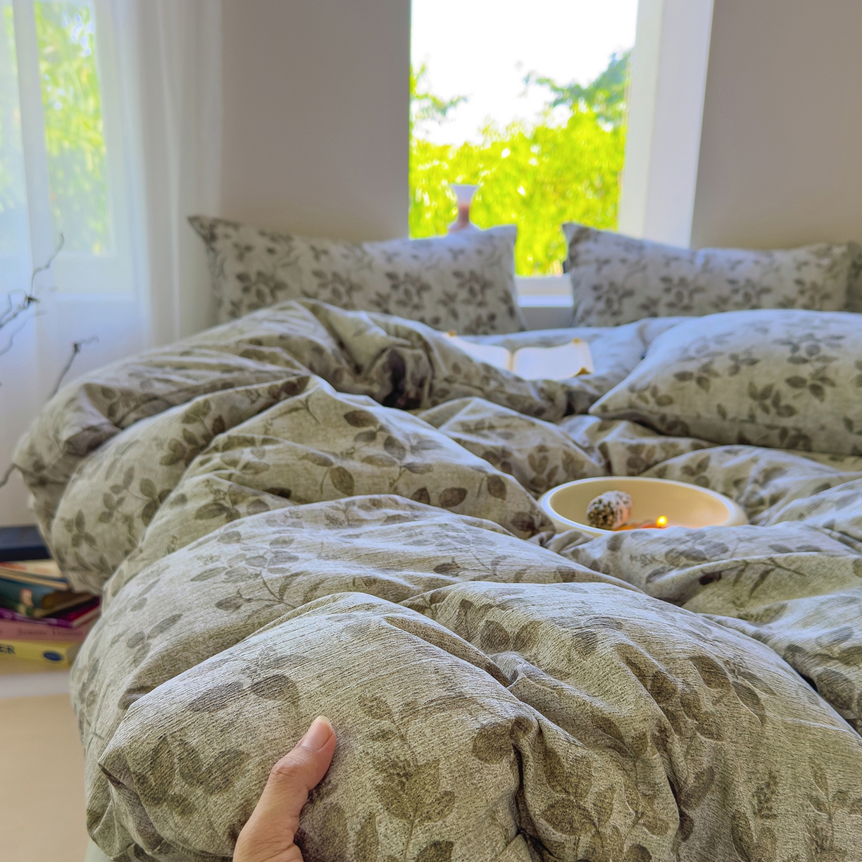 91家纺网 家纺一手货源 找家纺 （总）竹合家纺 2025新款爆款加厚高克重提花皱皱复古风四件套