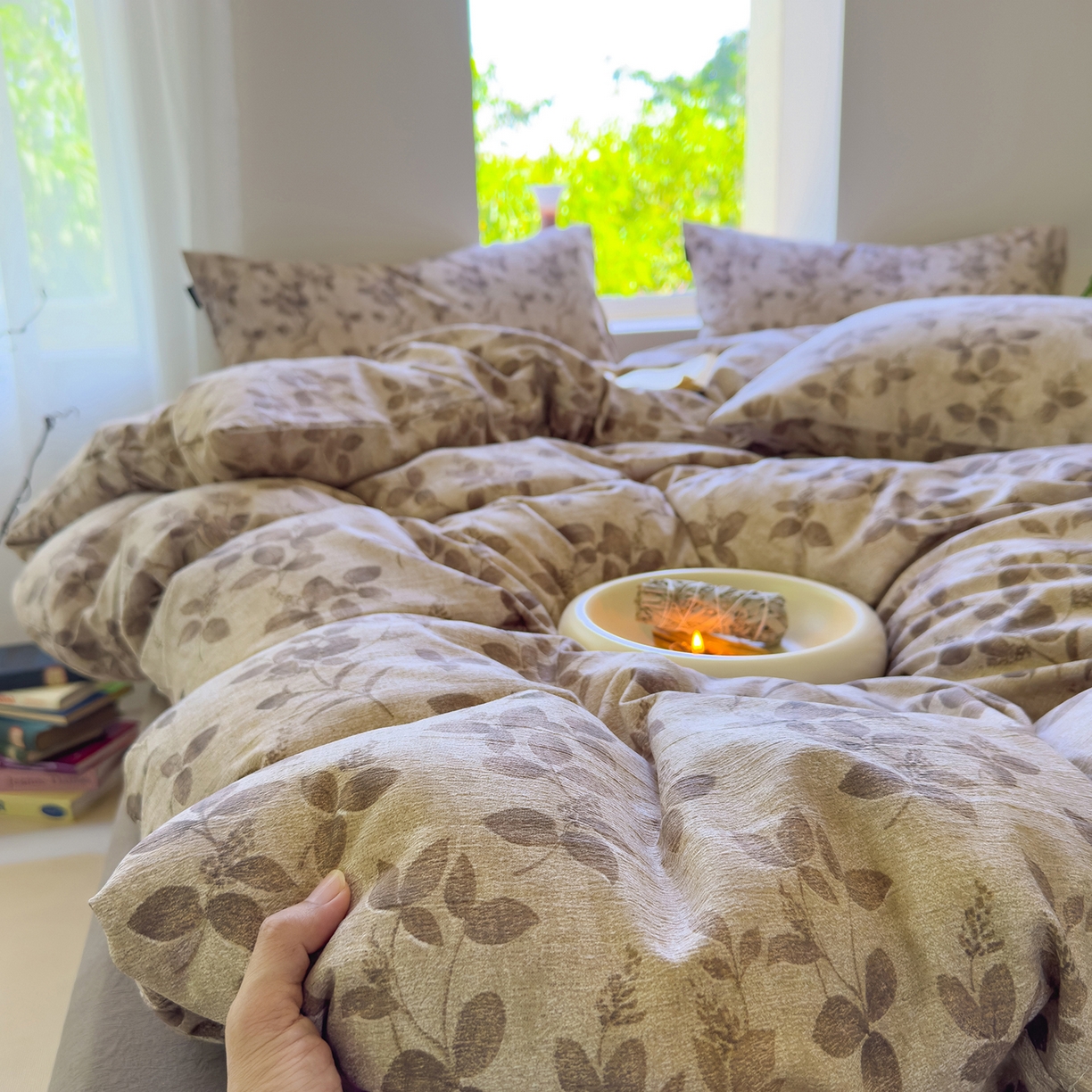 91家纺网 家纺一手货源 找家纺 （总）竹合家纺 2025新款爆款加厚高克重提花皱皱复古风四件套