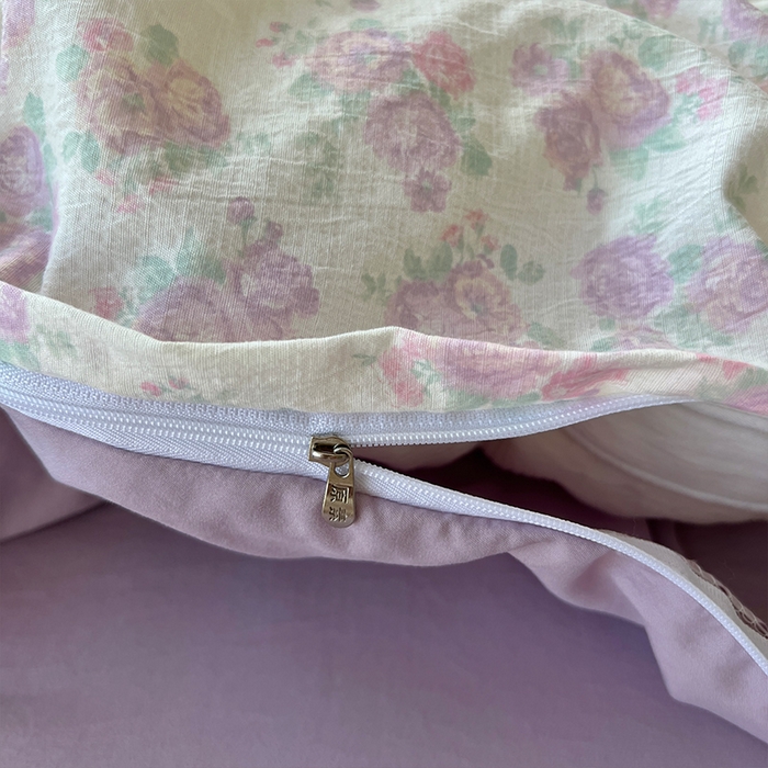 91家纺网 家纺一手货源 找家纺 原素 2025学生季仙女小花卉水洗棉四件套 海芋