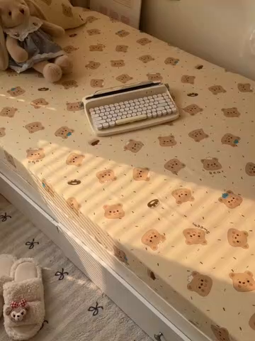 91家纺网 家纺一手货源 找家纺 （总）韩巢家纺 2025新款上下铺学生宿舍专用床笠单件寝室高低床热销款防滑床单床套