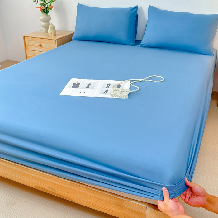 91家纺网 家纺一手货源 找家纺 （总）佑佳家纺 2025年新款铂金棉芦荟棉单床笠，有配套枕套「支持定制各种尺寸」