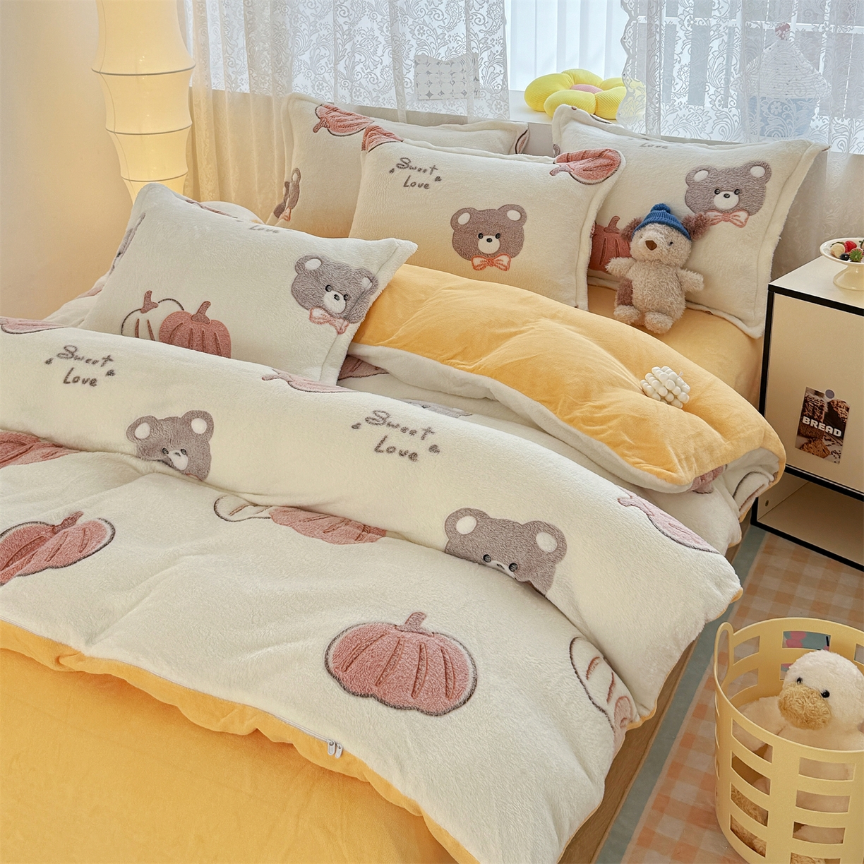 91家纺网 家纺一手货源 找家纺 曼町家居 2025新款雪花绒四件套 绅士派对