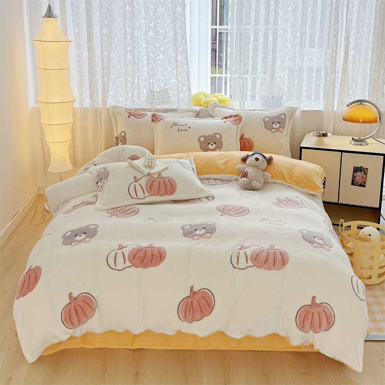 曼町家居 2025新款雪花绒四件套 绅士派对