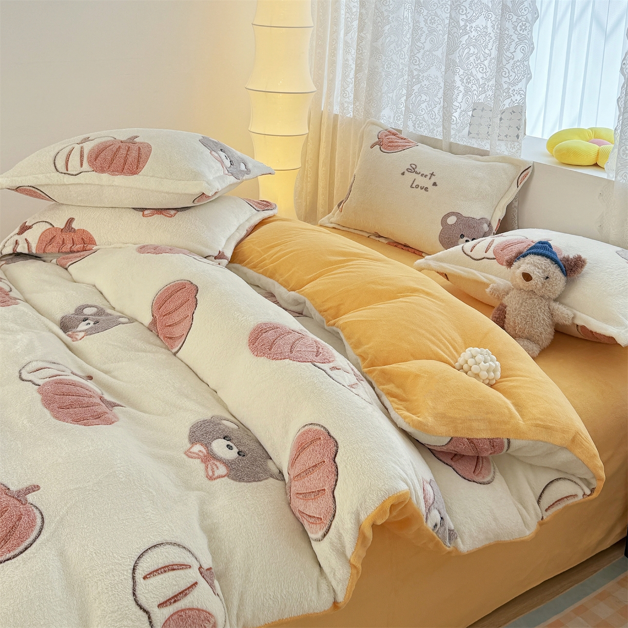 91家纺网 家纺一手货源 找家纺 曼町家居 2025新款雪花绒四件套 绅士派对