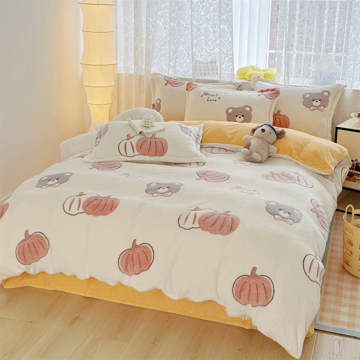 91家纺网 家纺一手货源 找家纺 曼町家居 2025新款雪花绒四件套 绅士派对