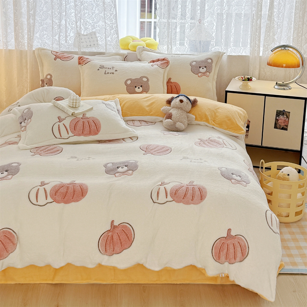 91家纺网 家纺一手货源 找家纺 曼町家居 2025新款雪花绒四件套 绅士派对