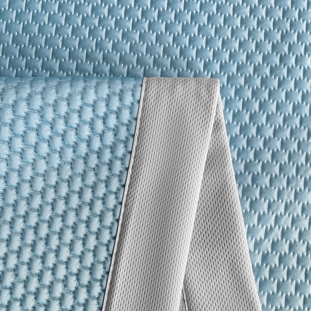 91家纺网 家纺一手货源 找家纺 奇丝雅2025新款冰豆豆凉席冰丝床单单件冰丝席家用单人学生宿舍上下铺寝室-成人款 八宝熊  -蓝