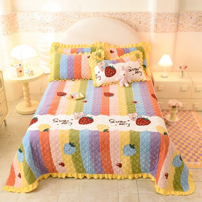 91家纺网 家纺一手货源 找家纺 （总）美达家纺 2025新款牛奶绒床盖（可定制）