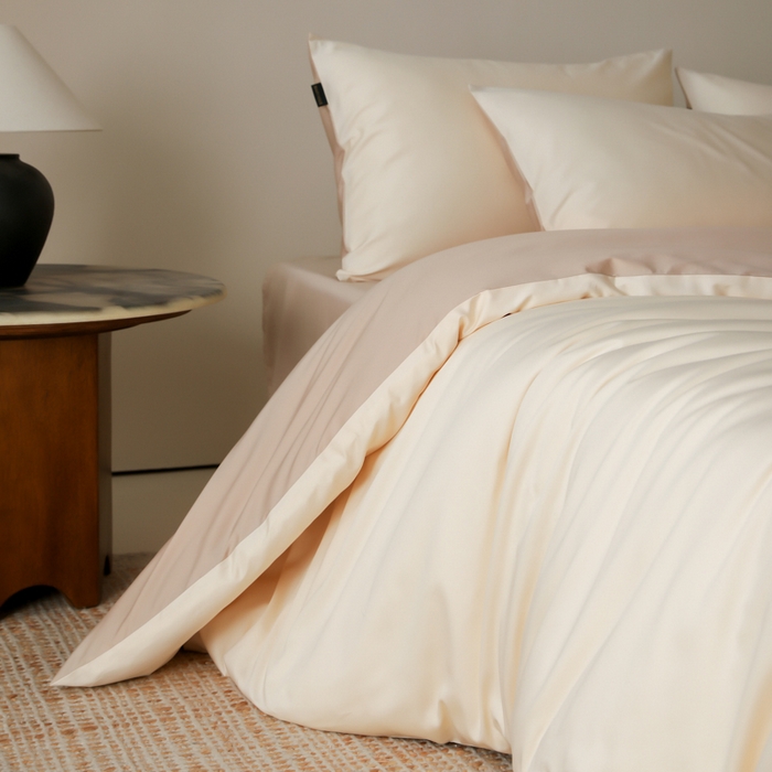 91家纺网 家纺一手货源 找家纺 云栖家居 2025新款全棉纯色长绒棉纯棉单品系列被套单件被套单品-单被套 米粒碎&极简米