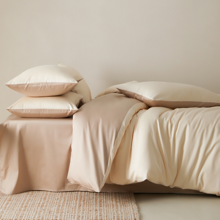 91家纺网 家纺一手货源 找家纺 云栖家居 2025新款全棉纯色长绒棉纯棉单品系列被套单件被套单品-单被套 米粒碎&极简米