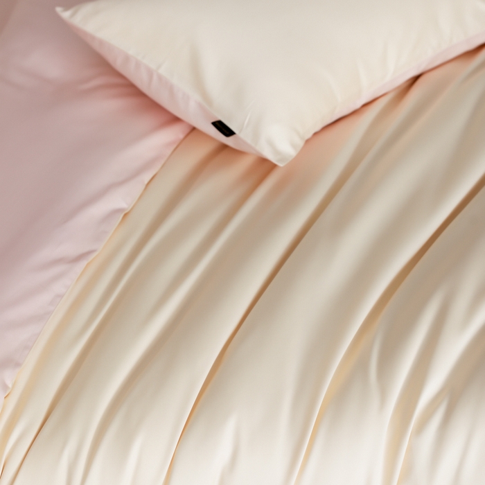 91家纺网 家纺一手货源 找家纺 云栖家居 2025新款全棉纯色长绒棉纯棉单品系列被套单件被套单品-单被套 米粒碎&玉兰粉