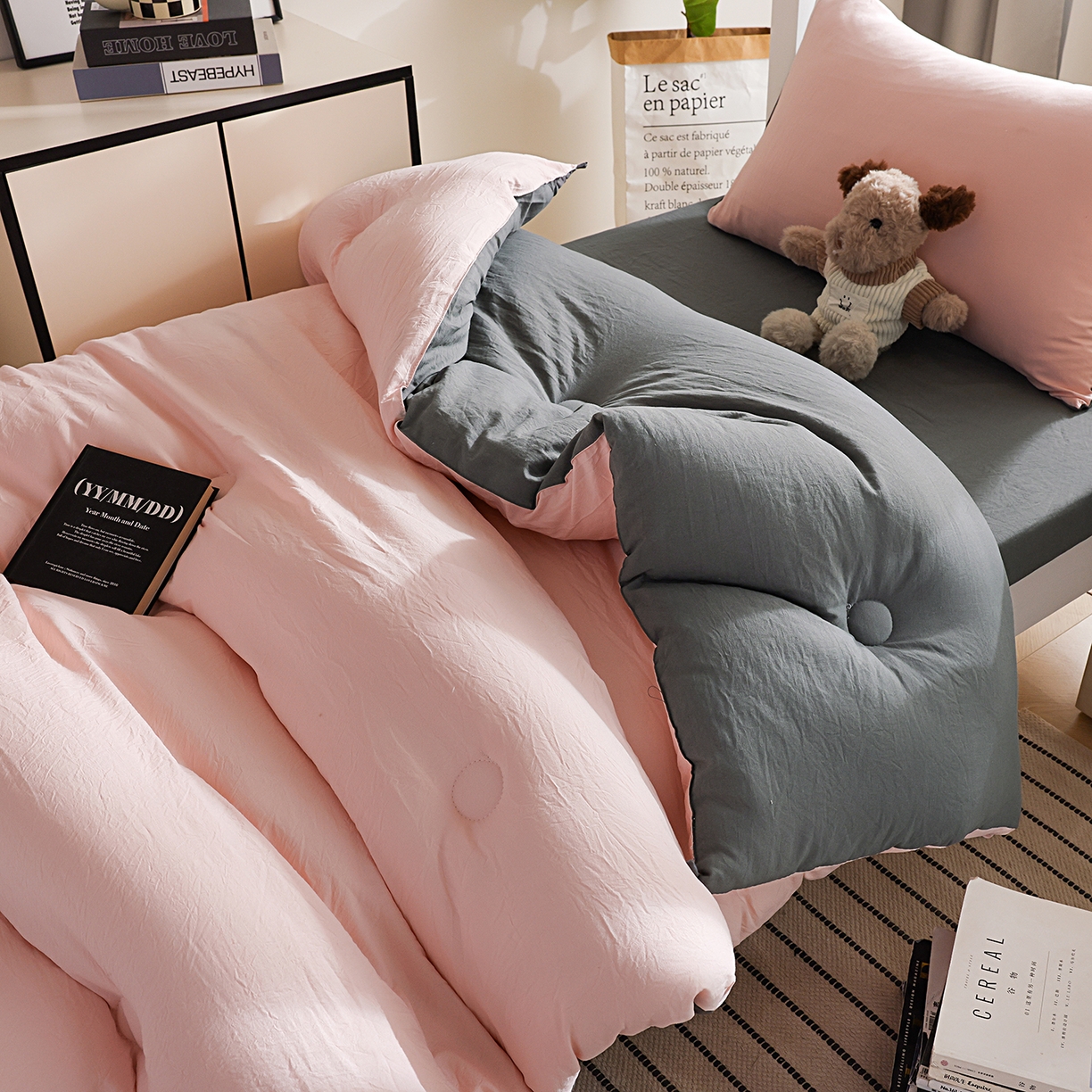 91家纺网 家纺一手货源 找家纺 （总）益多眠 2025新款双拼云朵被冬被被子被芯