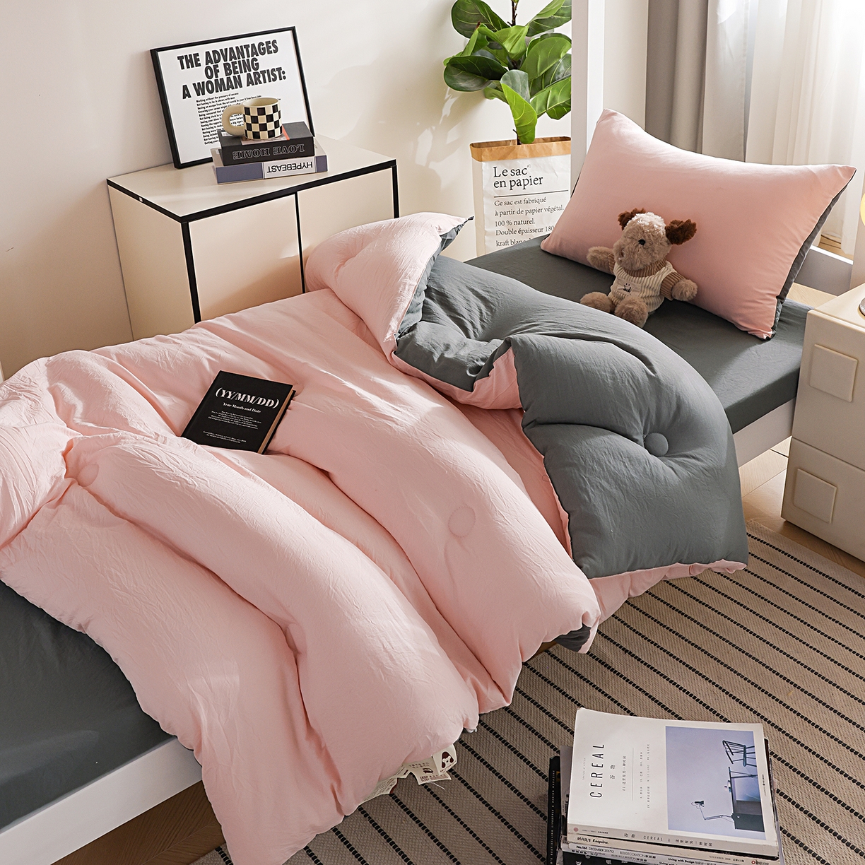 91家纺网 家纺一手货源 找家纺 （总）益多眠 2025新款双拼云朵被冬被被子被芯