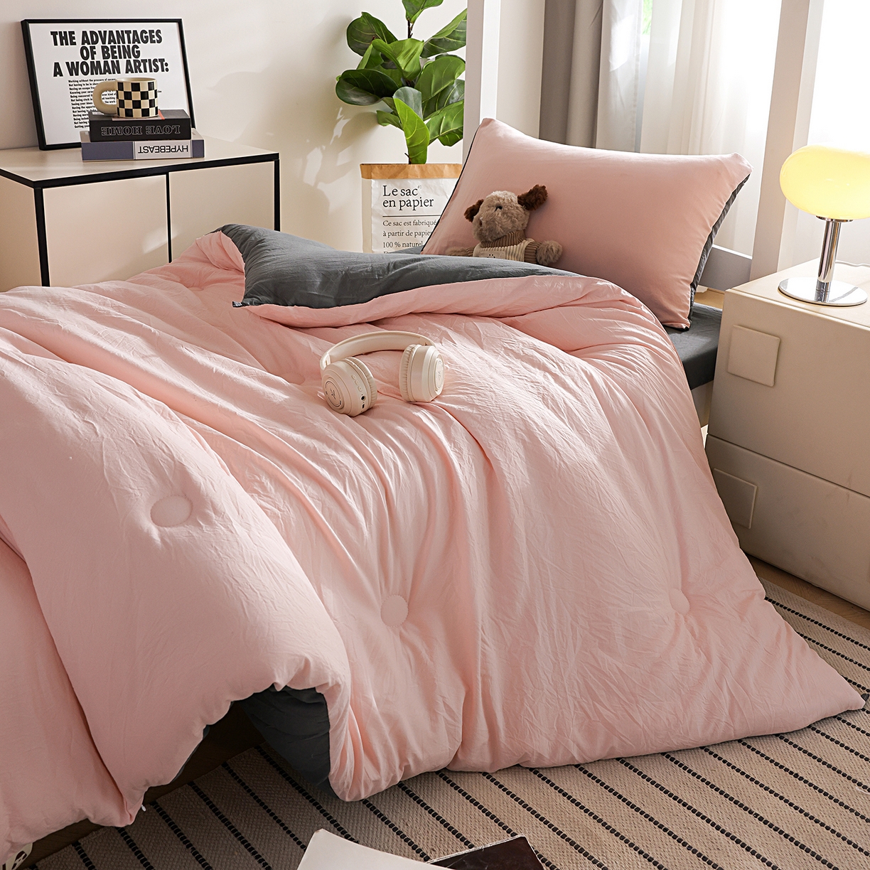 91家纺网 家纺一手货源 找家纺 （总）益多眠 2025新款双拼云朵被冬被被子被芯