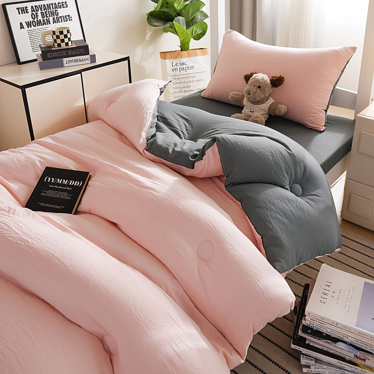 91家纺网 家纺一手货源 找家纺 （总）益多眠 2025新款双拼云朵被冬被被子被芯