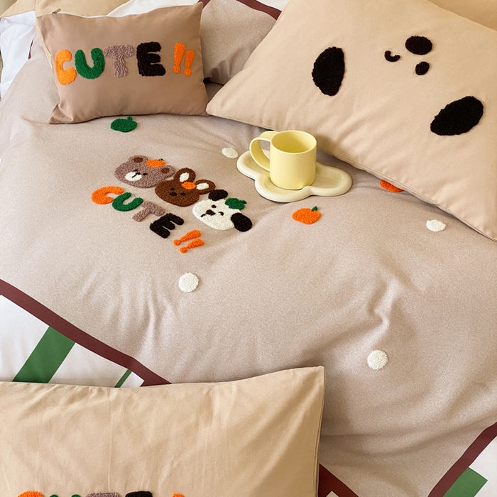 91家纺网 家纺一手货源 找家纺 麦田家纺 2025秋冬新款加厚磨毛大版毛巾绣四件套-提供买家秀 欢乐园